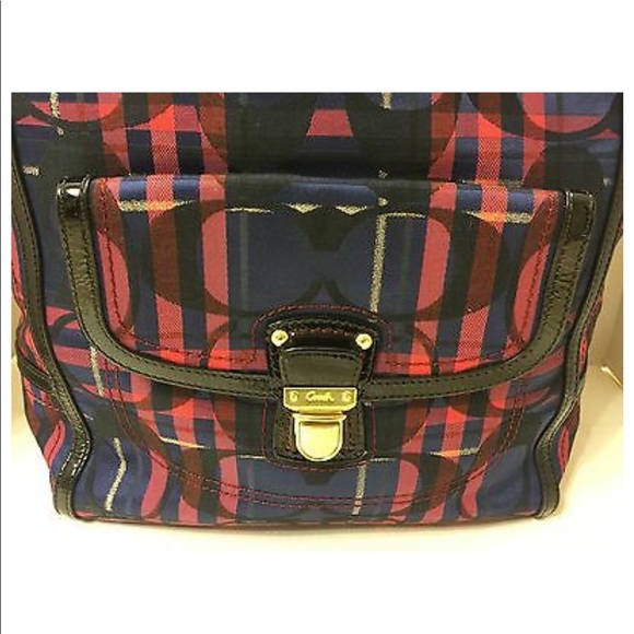 RARE! $698 COACH POPPY TARTAN HERITAGE TOTE - Picture 2 of 6